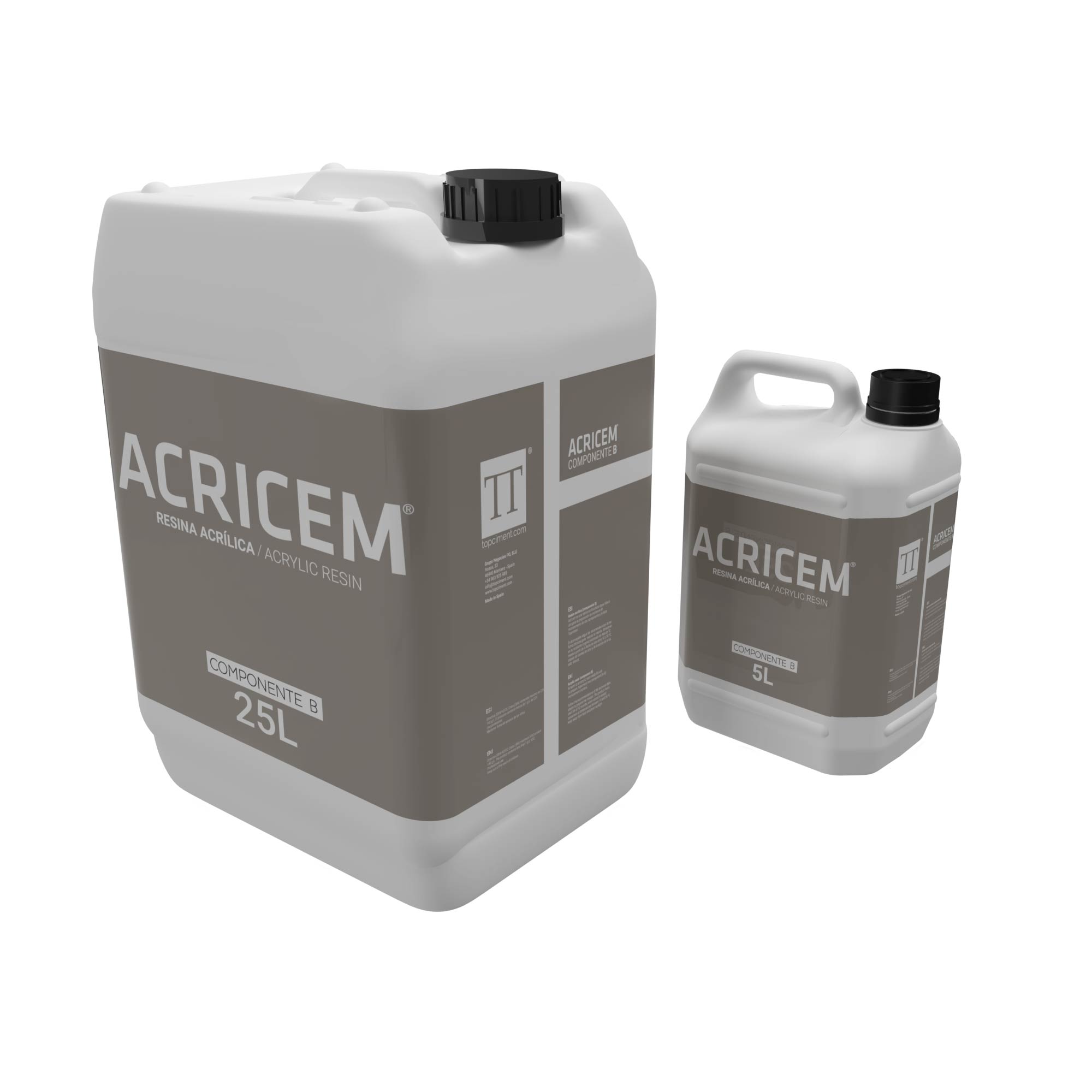 Resins for microcement  Water-based acrylic resins Acricem