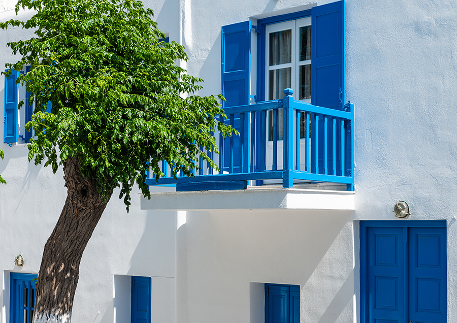 house facade with lime mortar