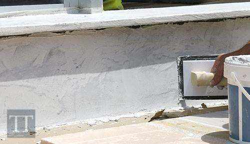 Microcement with stone effect Microcement with stone effect