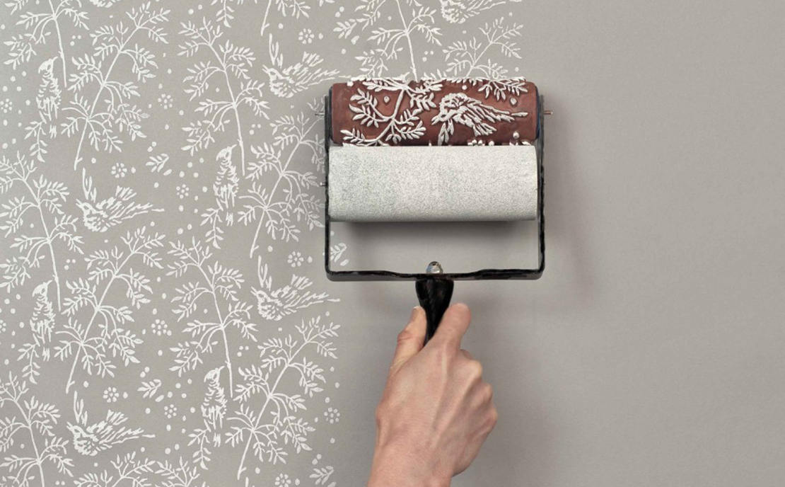 decorative roller on wall