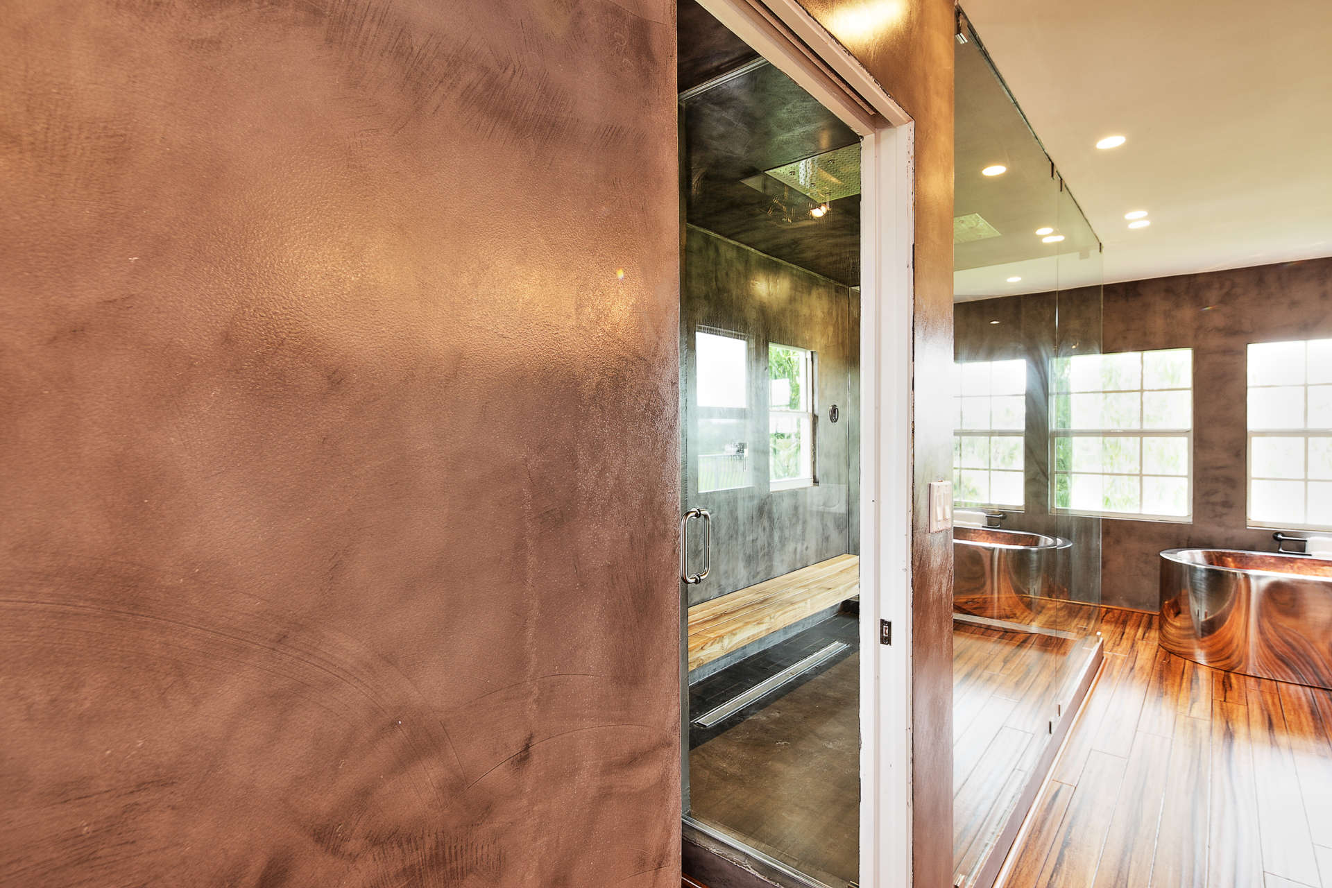 Salle de bain en béton décoratif