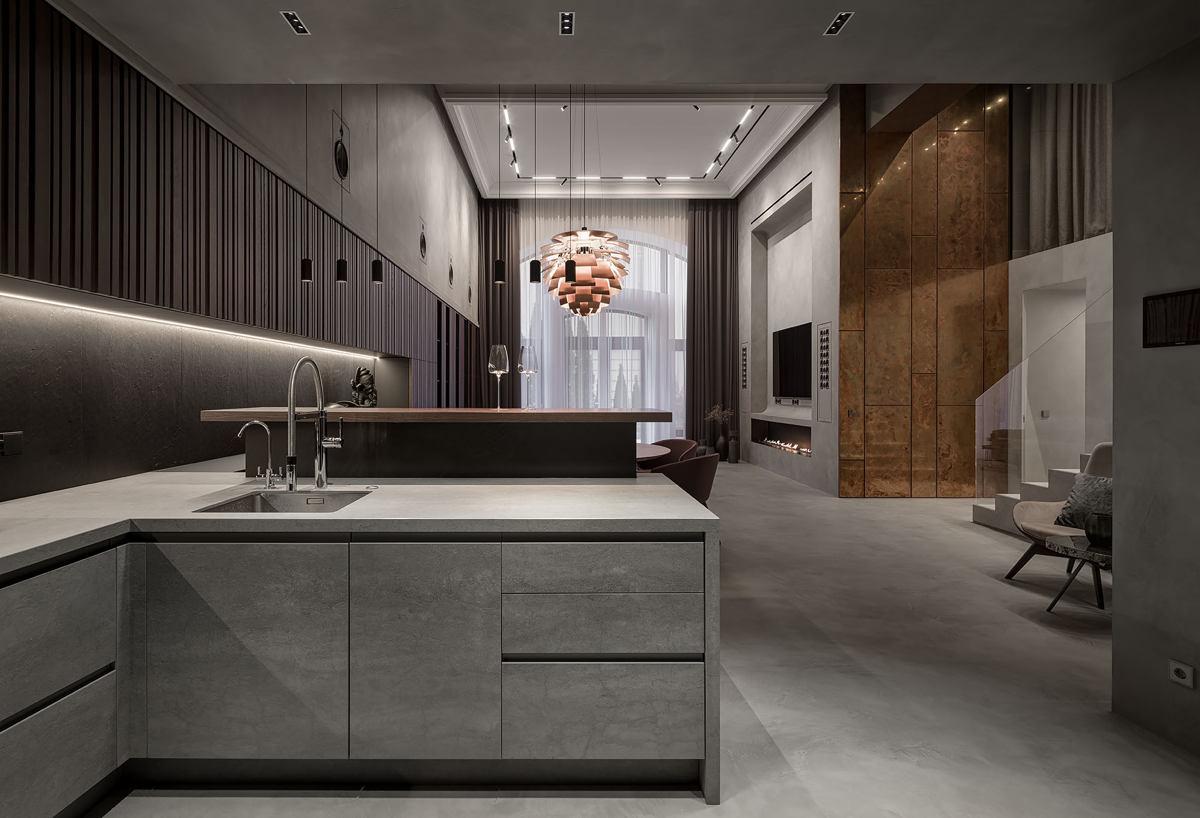 Proyecto realizado con microcemento en lujose vivienda de Kiev Proyecto realizado con microcemento en lujose vivienda de Kiev