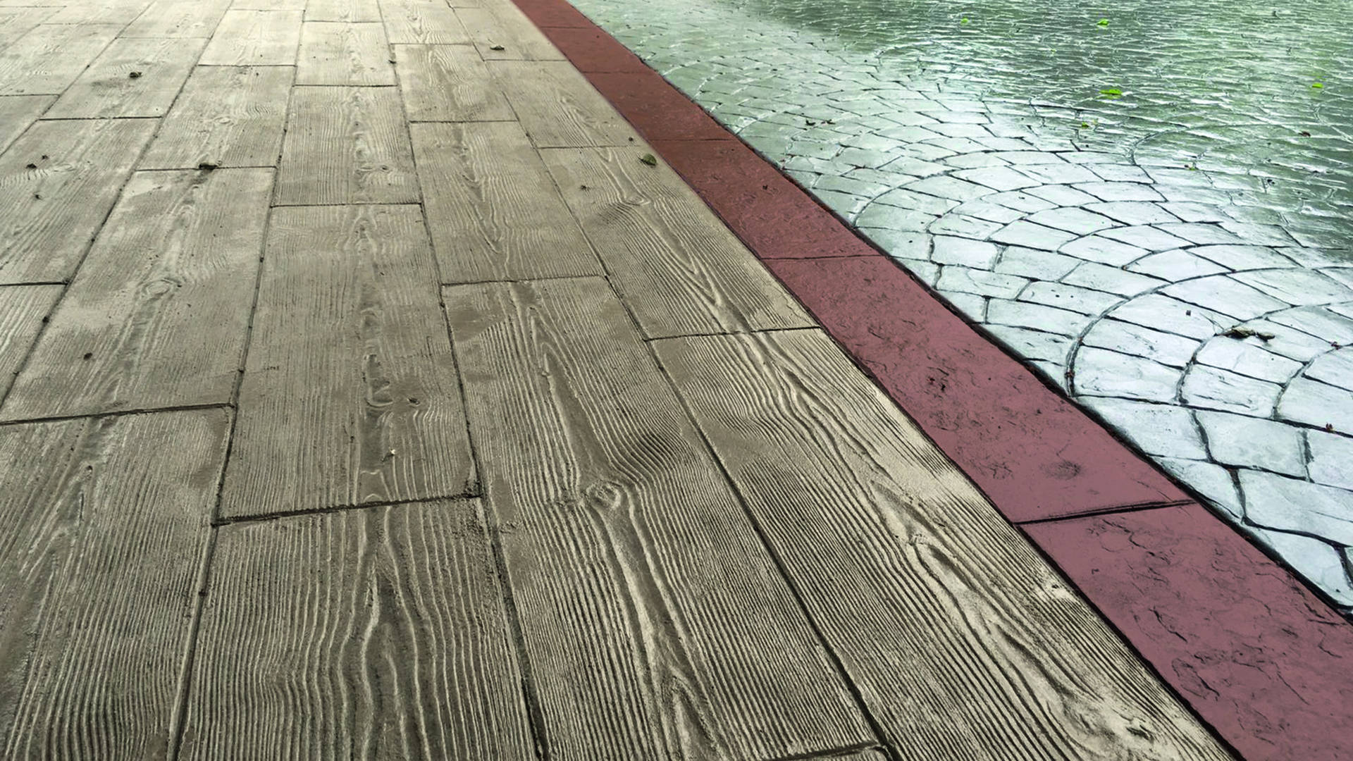 paving with stamped concrete stone in orange colour paving with stamped concrete stone in orange colour