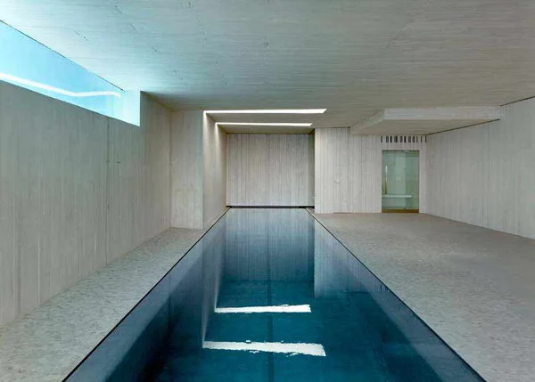 Microcement indoor swimming pool