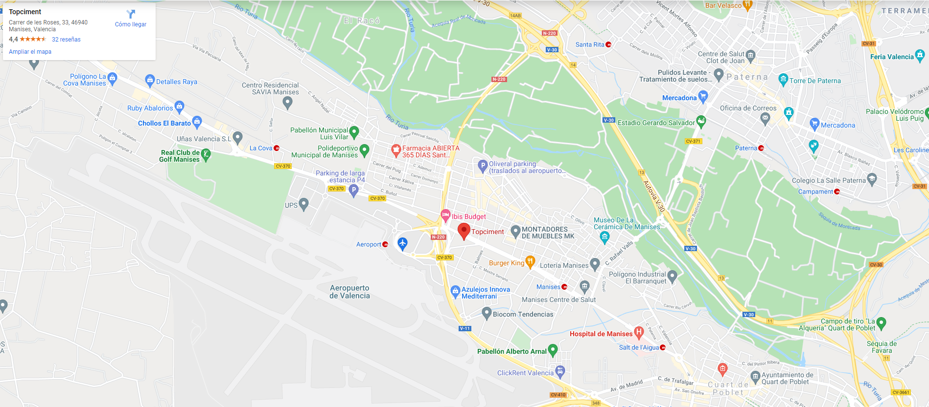 Topciment zemljevid